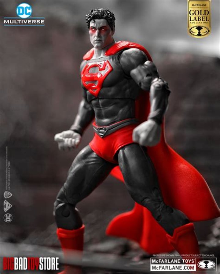 McFarlane DC Multiverse Superman BBTS Black White Red Accent Big Bad
