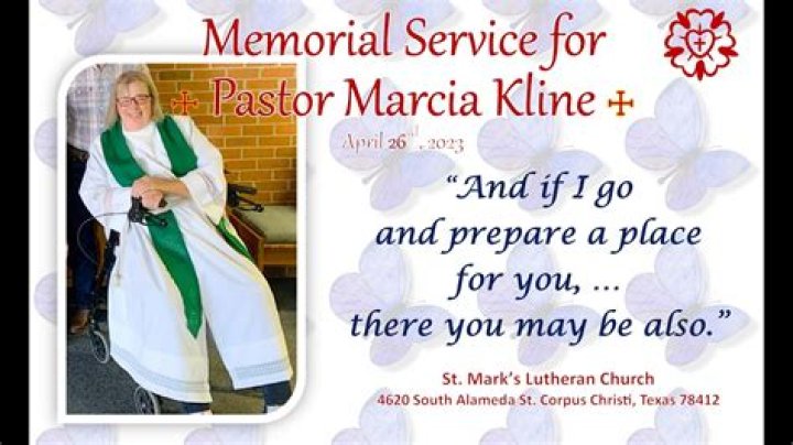 Memorial Service for Pastor Marcia Kline YouTube