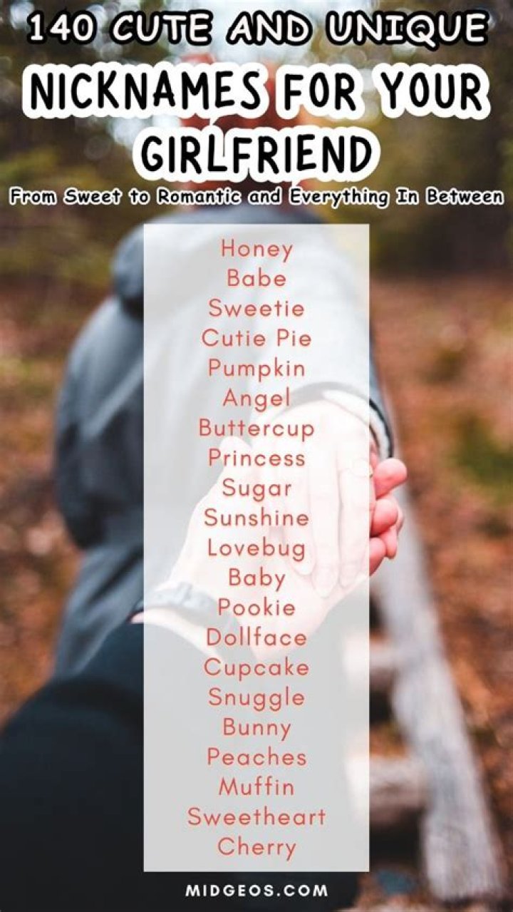 , MoteAmigas Cute names for girlfriend, Cute names for boyfriend
