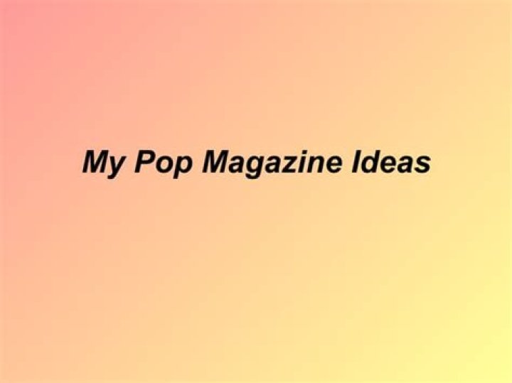 My Pop Magazine Ideas