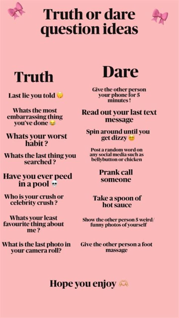 My Truth or Dare?