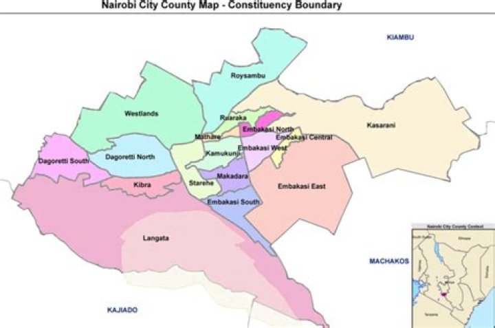 Nairobi City County Map Showing Constituencies And As vrogue.co