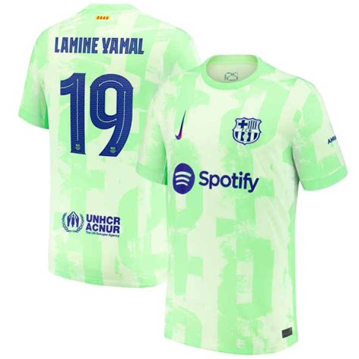 Nike Barcelona Lamine Yamal Third Jersey w/ La Liga Champion Patches 2