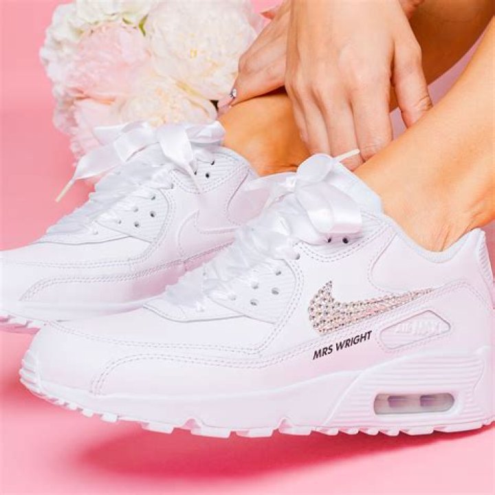 Nike Wedding Shoes Air Max 90 l Custom Bride Nike Wedding Trainers