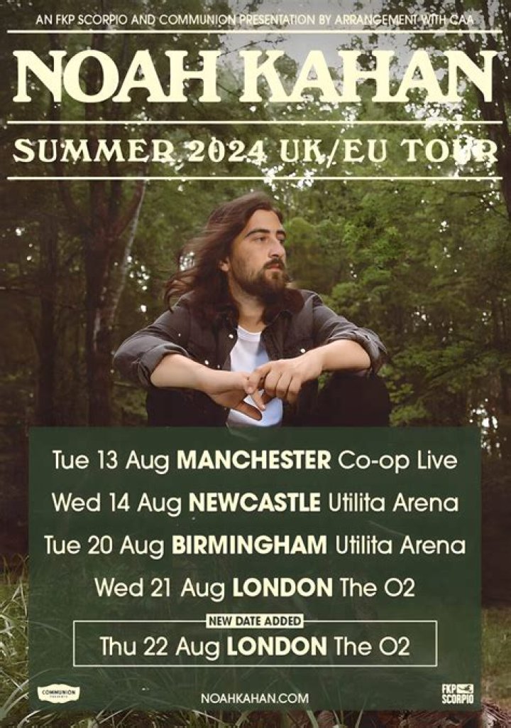 Noah Kahan UK Tour 2023 Dates, venues, and all you need to know