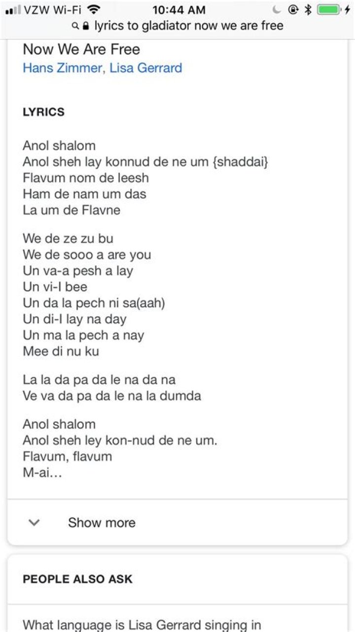 Now We Are Free Lyrics English Translation Gladiator Soundtrack by Hans