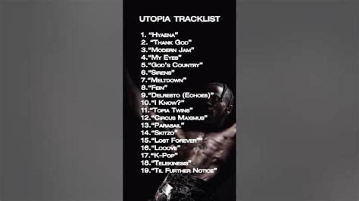 OFFICIAL UTOPIA TRACKLIST utopia YouTube