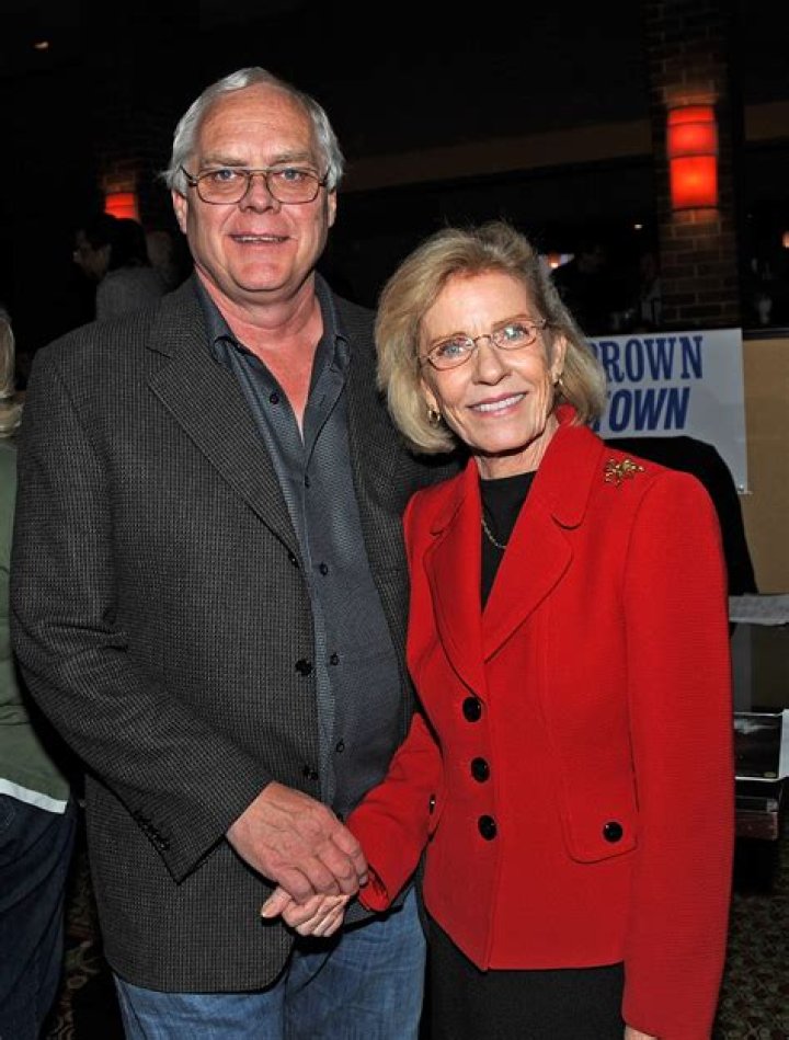 Patty Duke with her husband John Astin Attending a party at the NBC
