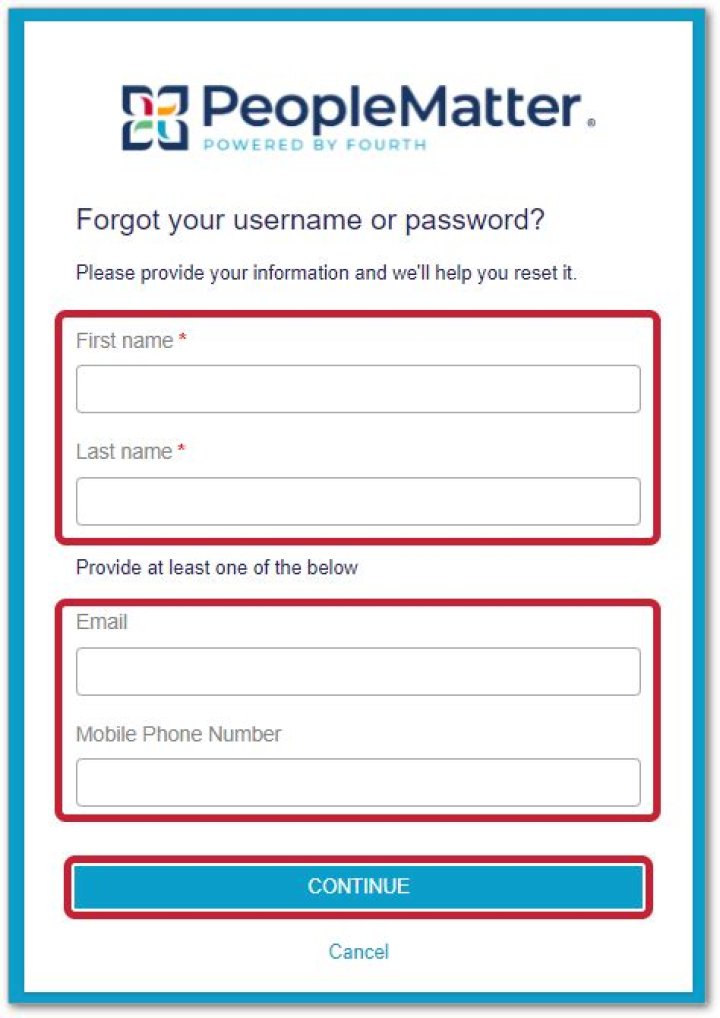 PeopleMatter Log into PeopleMatter Username/Password) Fourth