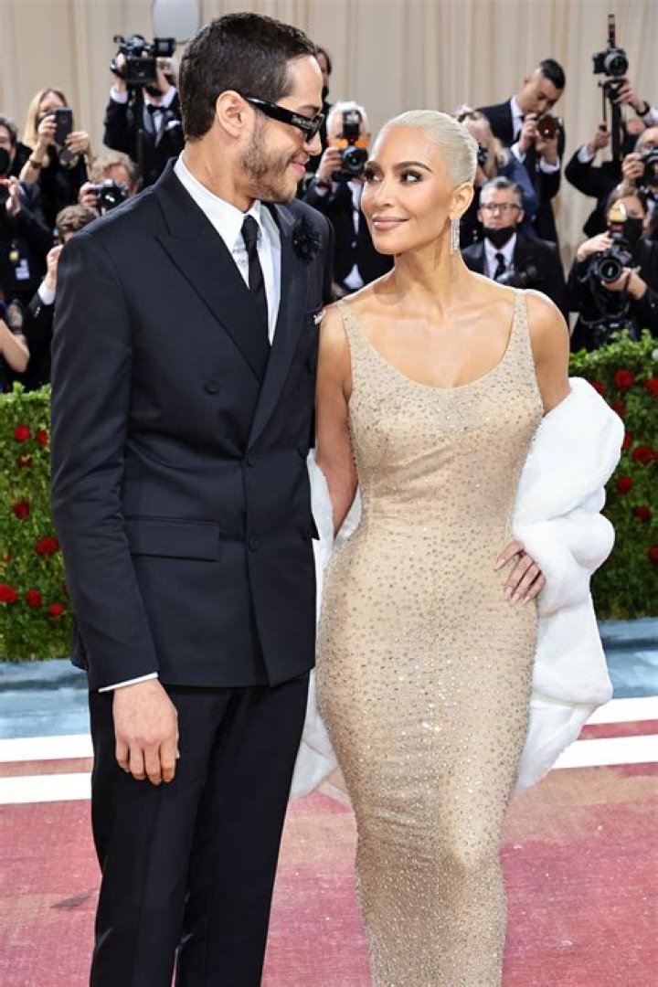 Pete Davidson kisses Kim Kardashian on Met Gala 2022 red carpet