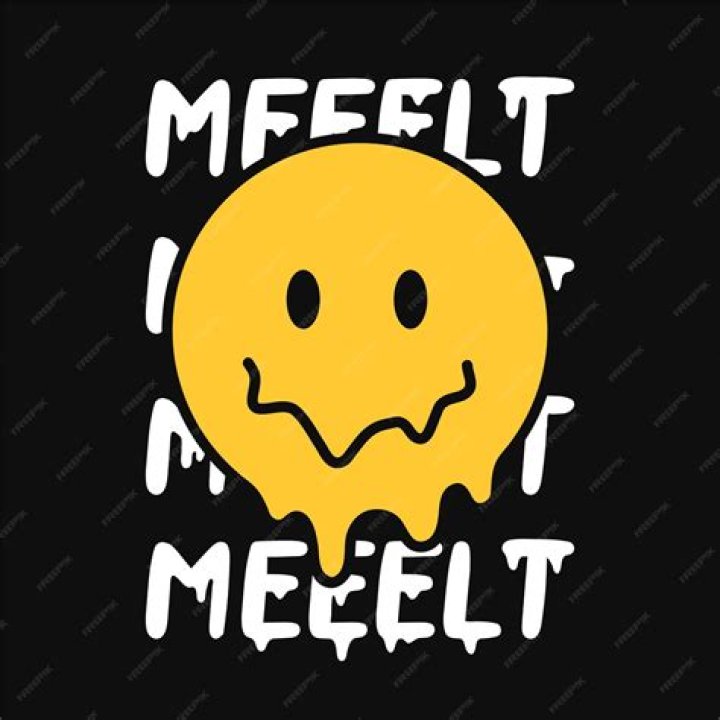 Premium Vector Funny melt smile faces set collection melted smile