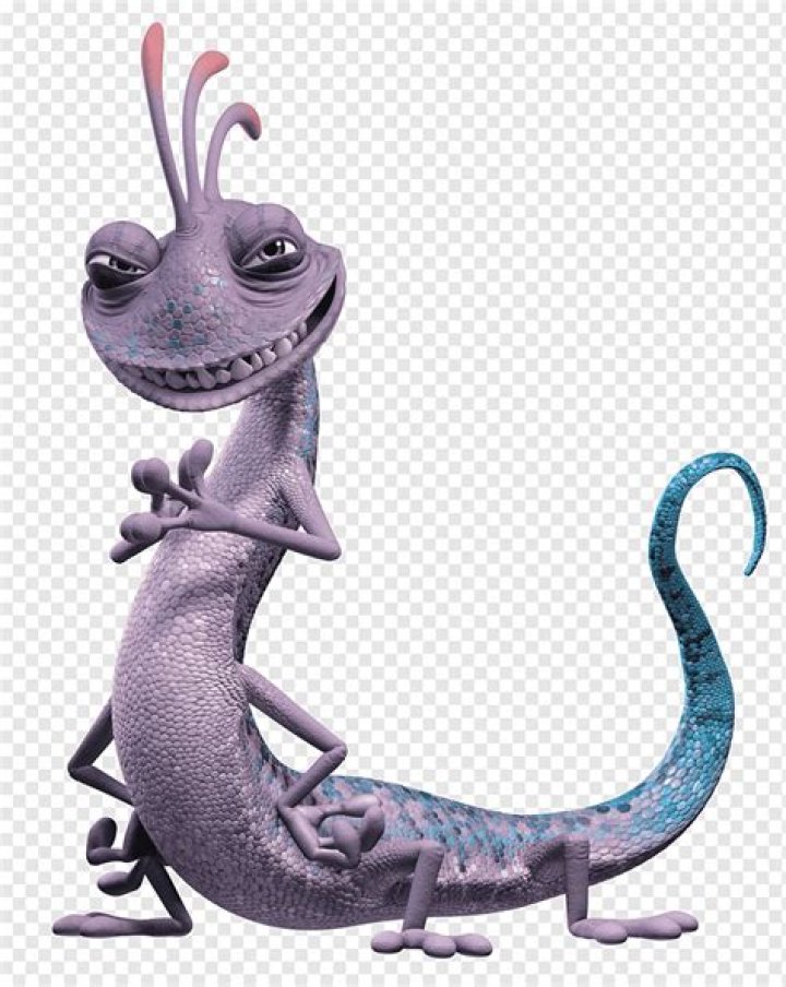 Purple lizard animated character, Mike Wazowski Randall Boggs James P