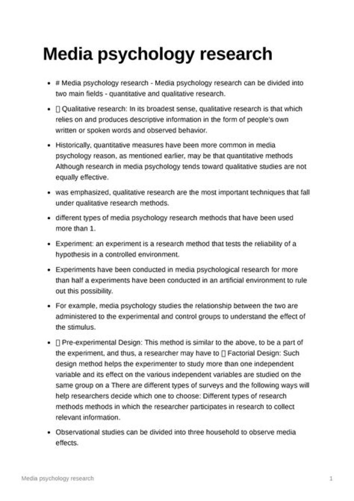 Qualitative Research Overview Media Psychology Research Center