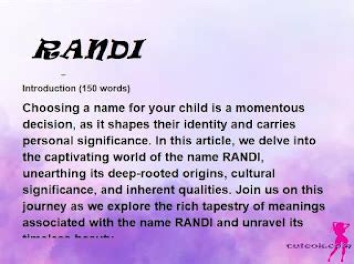 Randi Meaning of Name