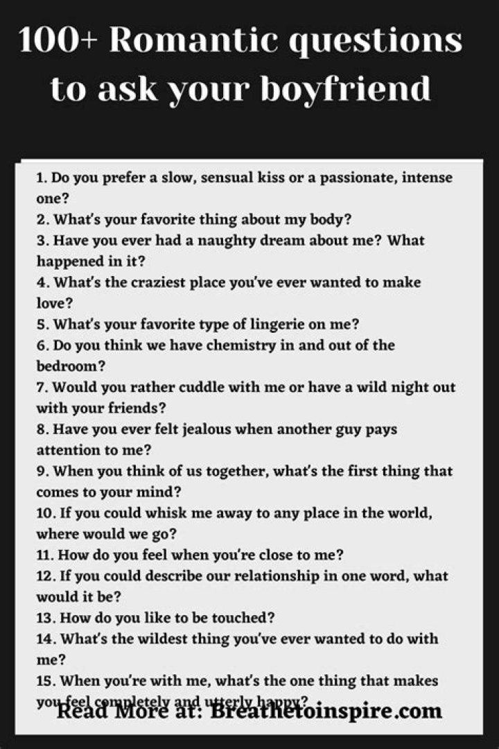 Romantic Questions To Ask Your Boyfriend {+To Make Him Laugh}