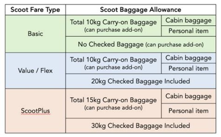 Scoot Hand Baggage Restrictions