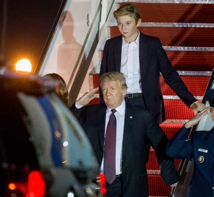See Barron Trump's Rare Public Outing With Dad Donald on Golf Course