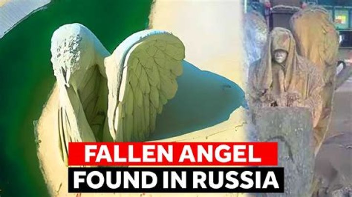 Statuesque Fallen Angel Adorns Russia's Streets