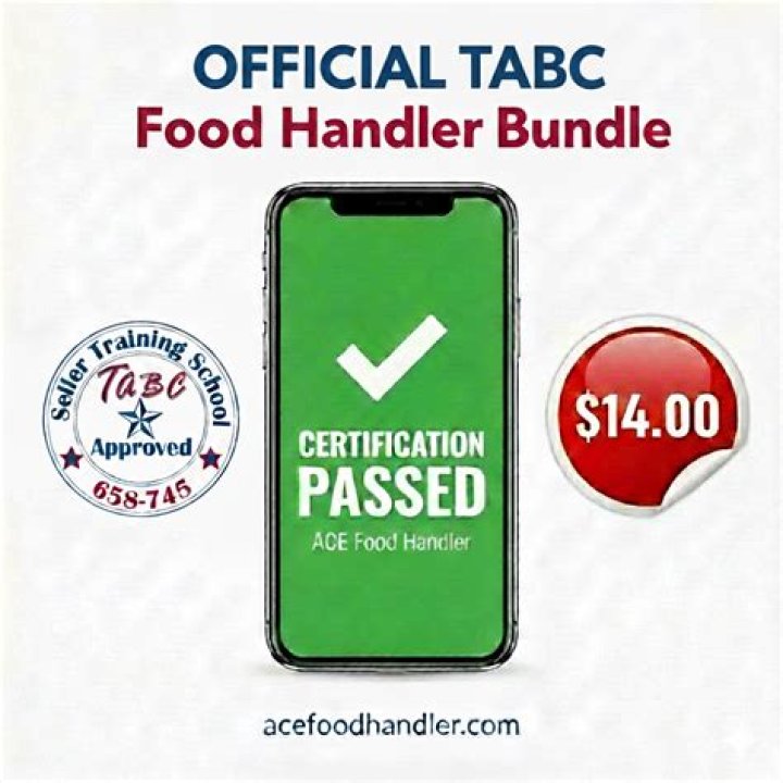 TABC Certification Online Ace Food Handler Only 10