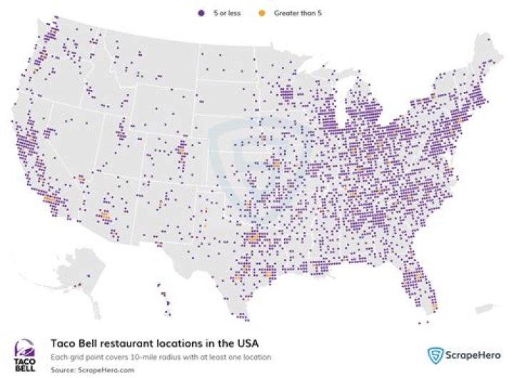 Taco Bell Locations Map