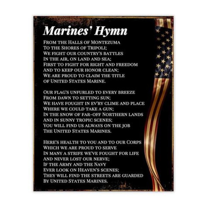 The Marine&rsquo;s Hymn Veterans day quotes, Marines hymn, Marines