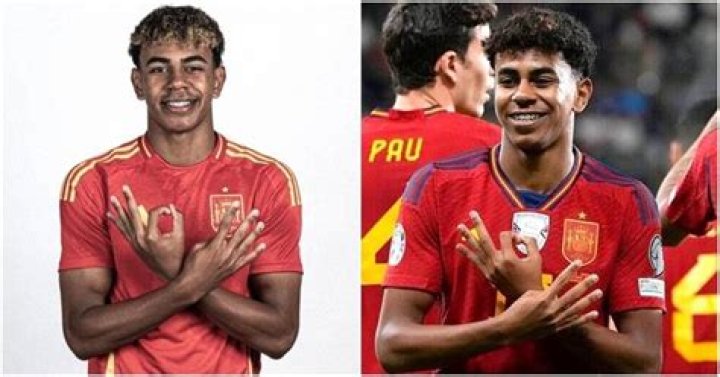 The Meaning behind lamine Yamal's celebration 🔥⚽ soccer football 