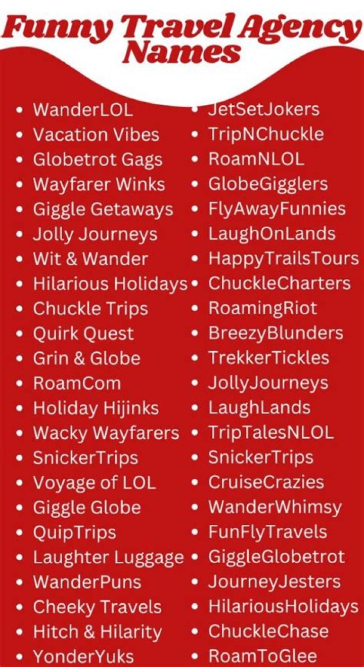 The Ultimate Guide To Hilarious Travel Agency Names