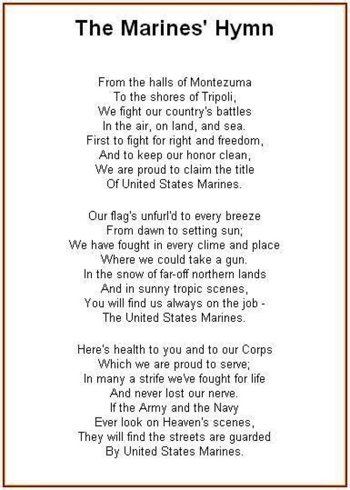 The Unforgettable Hymn Of The United States Marine Corps: A Song Of Honor And Bravery