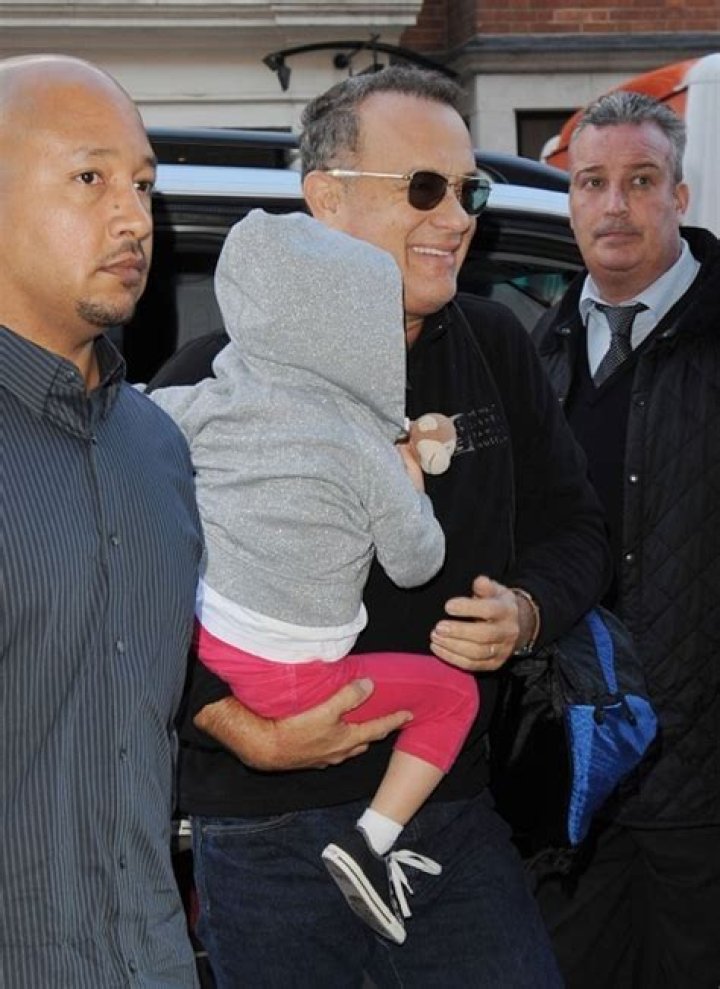 Tom Hanks Holds His Grandson Close Celeb Baby Laundry