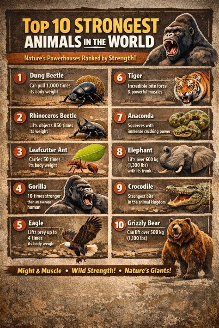 Top 10 Strongest Animals In The World World's Top Insider