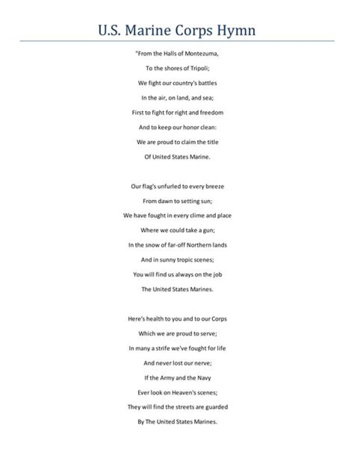 U.S. Marine Corps Hymn