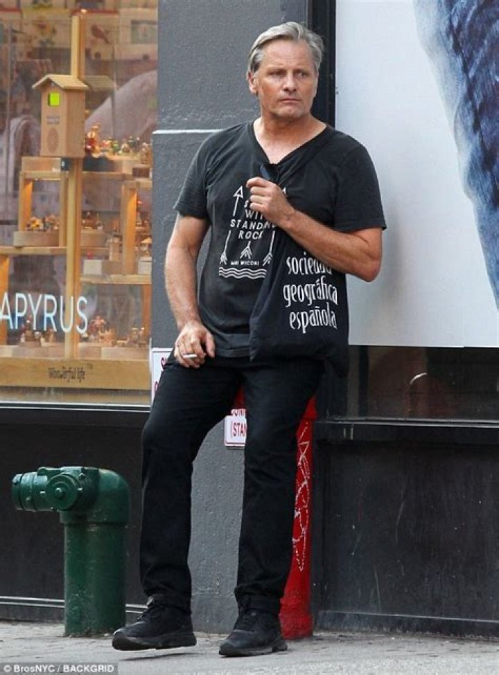 Viggo Mortensen enjoys a romantic stroll with his beau Ariadna Gil as