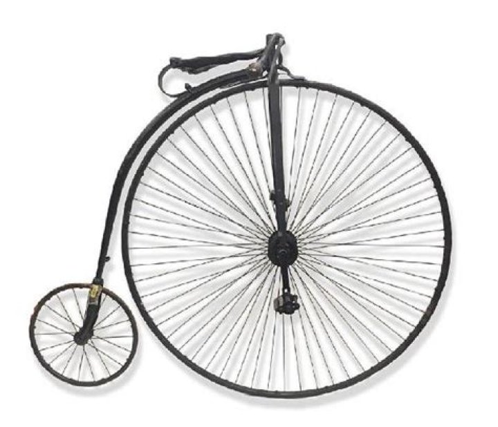 VINTAGE 19THC. BIG WHEEL BICYCLE W/ DANBURY FAIR