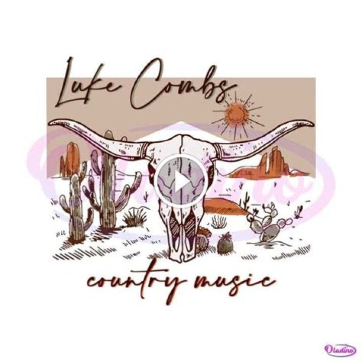 Vintage Retro Luke Combs Bullhead Country Music Cowgirl Svg