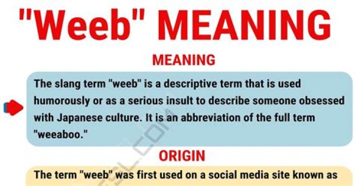Weeb Meaning What Does This Popular Slang Mean? &bull; 7ESL