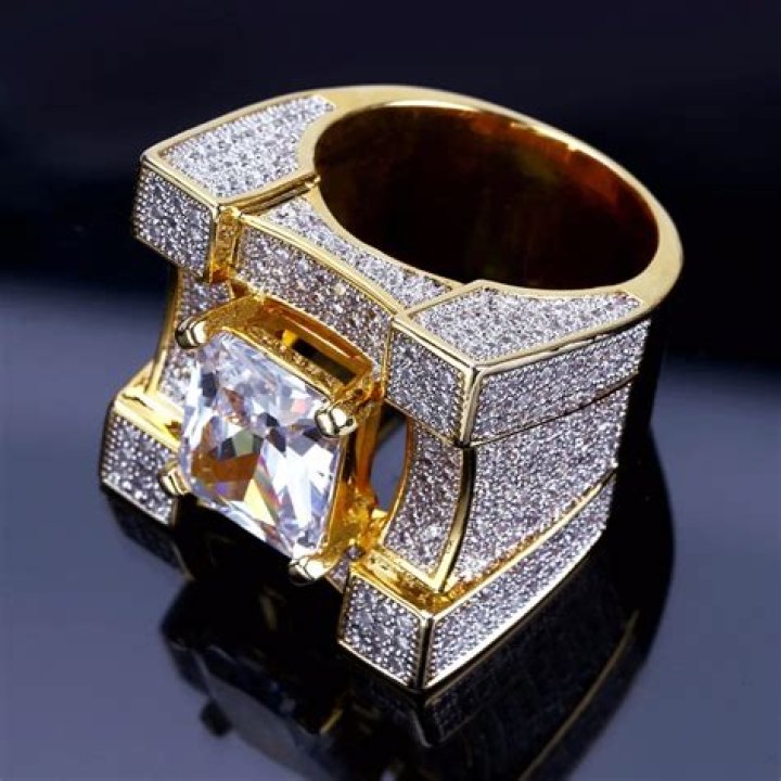 White Gold Rings Rapper jewelry, Streetwear jewelry, Hip hop jewelry