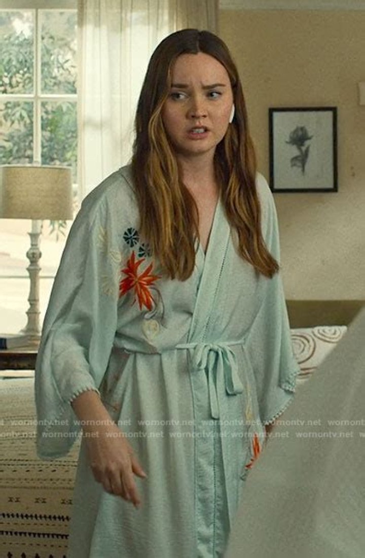 WornOnTV Summer’s embroidered robe on The Young and the Restless